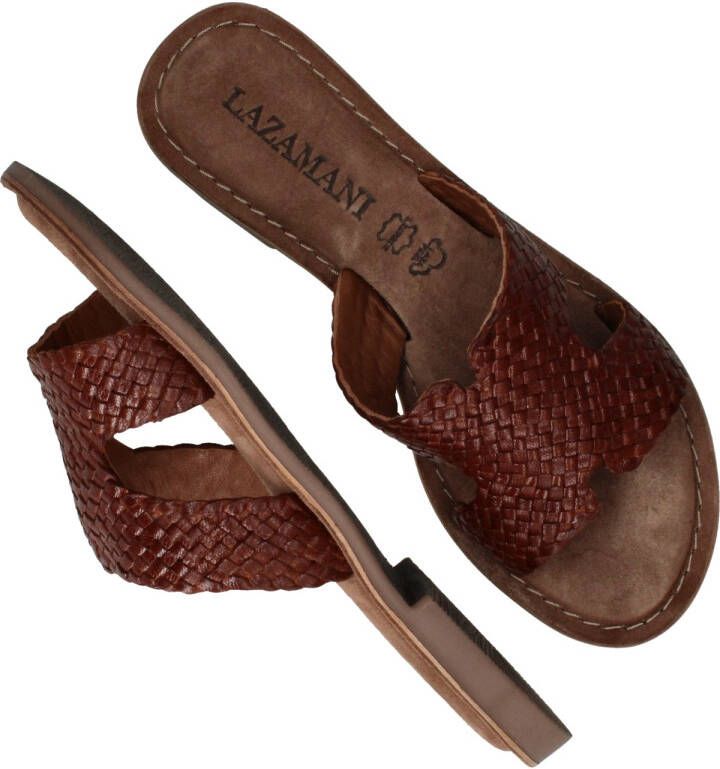 Lazamani Slippers Dames Bruin