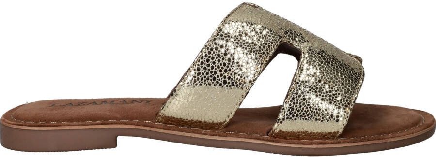 Lazamani Slippers Dames Goud