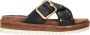 Lazamani Studded Leather Slipper with Buckle Closure Black Dames - Thumbnail 3