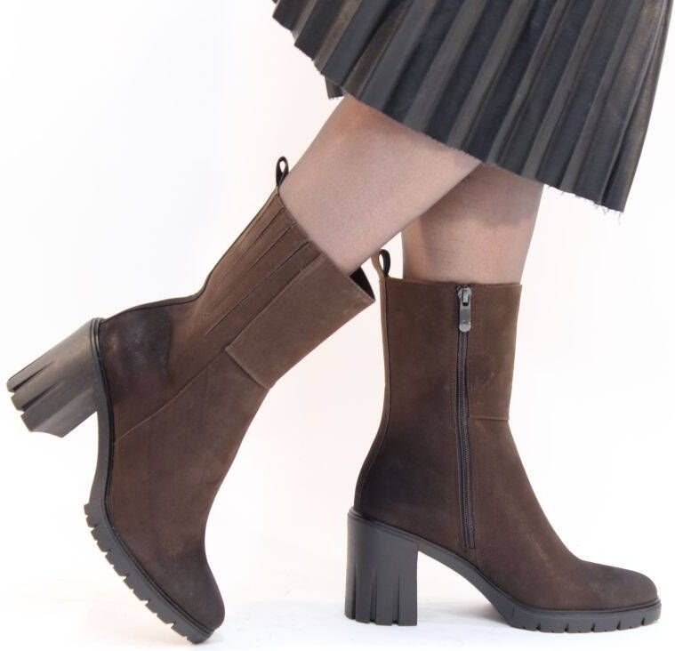 Marco Tozzi Enkellaarsjes Hak Enkellaarsjes Hak Donkerbruin - Foto 5