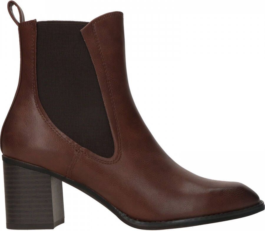 Marco Tozzi Enkellaarsjes Hak Enkellaarsjes Hak cognac - Foto 3