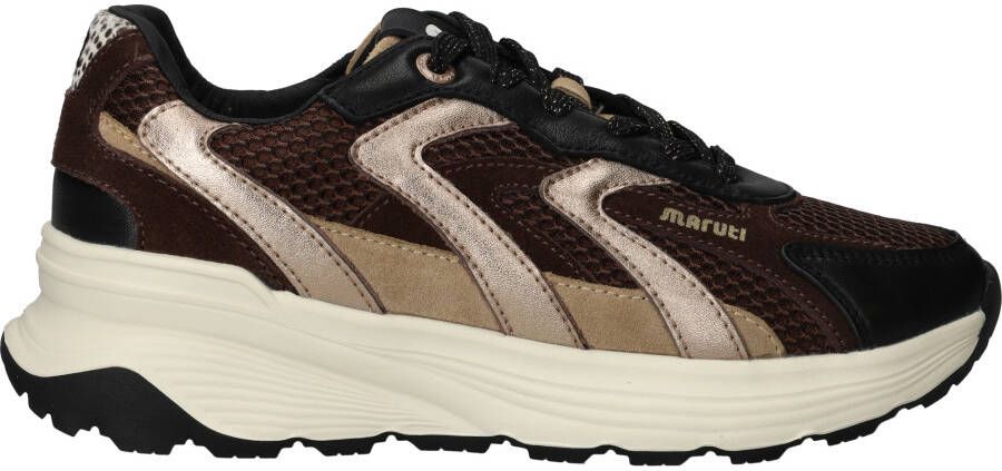 Maruti Dora Sneakers Dames Leren Sneaker Bruin - Foto 2