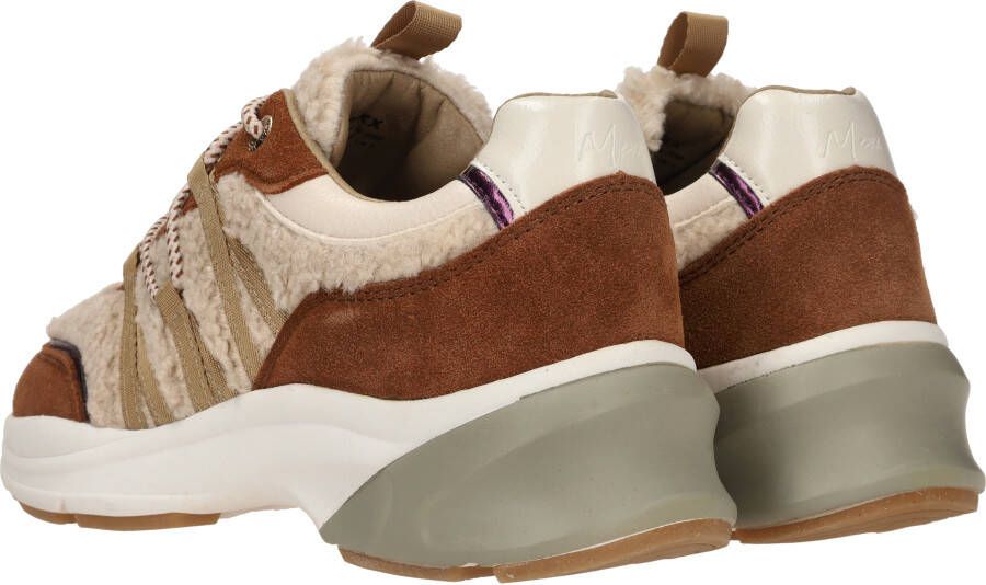 Mexx Moana chunky suède met teddy sneakerrs ecru cognac - Foto 5