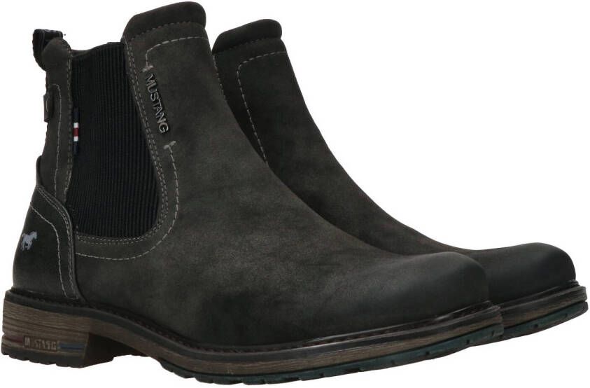 Mustang Shoes Chelsea-boots slip-on boots ankle boots block heel side stretch insert - Foto 5