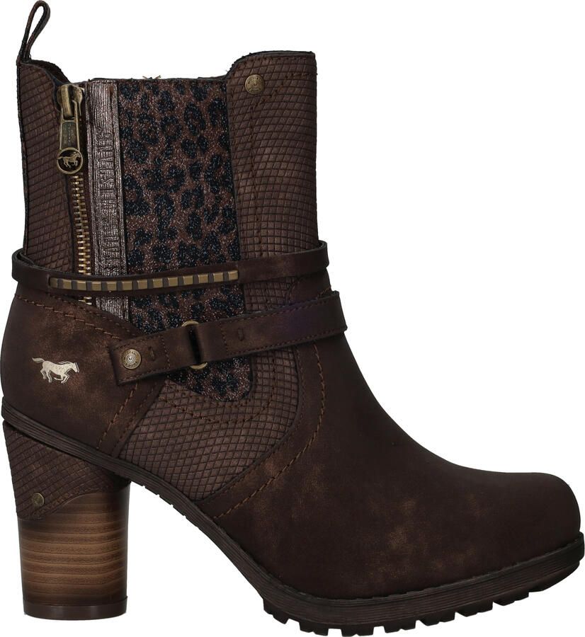 Mustang Enkellaarsjes Hak Enkellaarsjes Hak Donkerbruin - Foto 3