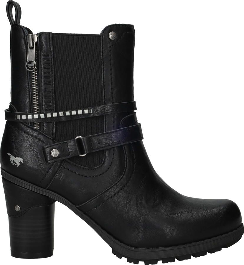 Mustang Enkellaarsjes Dames Zwart
