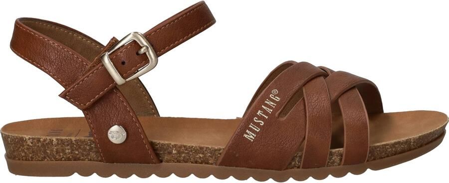 Mustang Sandalen Plat Sandalen Plat Cognac - Foto 10
