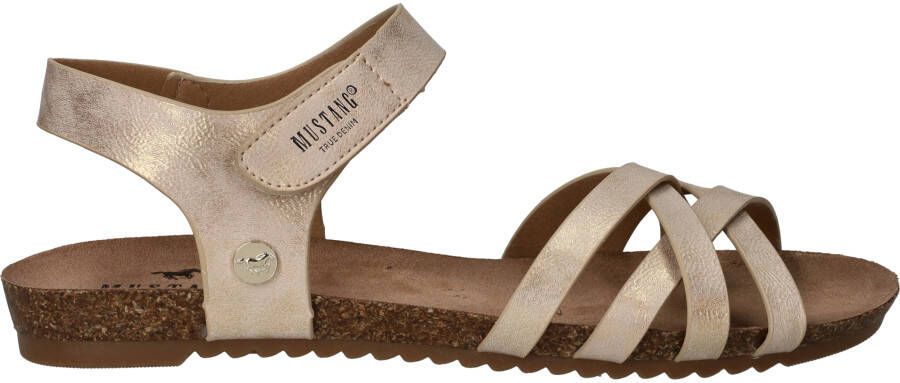 Mustang Sandalen Plat Sandalen Plat Goudkleur - Foto 4