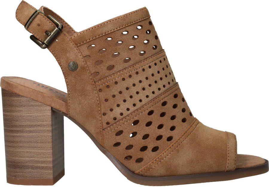 Mustang Shoes Sandaaltjes zomerschoen avond schoen blokhak met stijlvolle perforaties - Foto 2