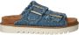 Mustang Slippers Dames Blauw - Thumbnail 2