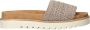 Mustang Taupe Textiel Zomer Slipper Beige - Thumbnail 3