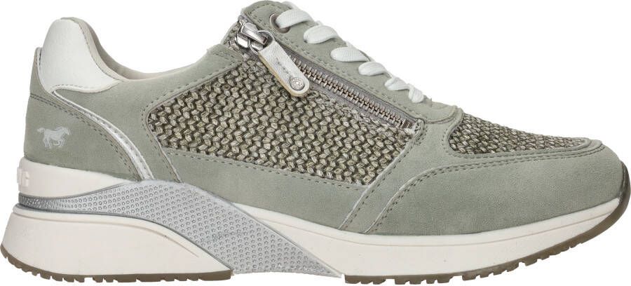 Mustang Mintgroene Geweven Sneaker Green Dames - Foto 3