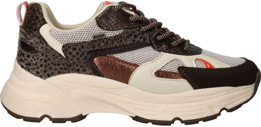 POSH by Poelman Sneakers Dames Bruin