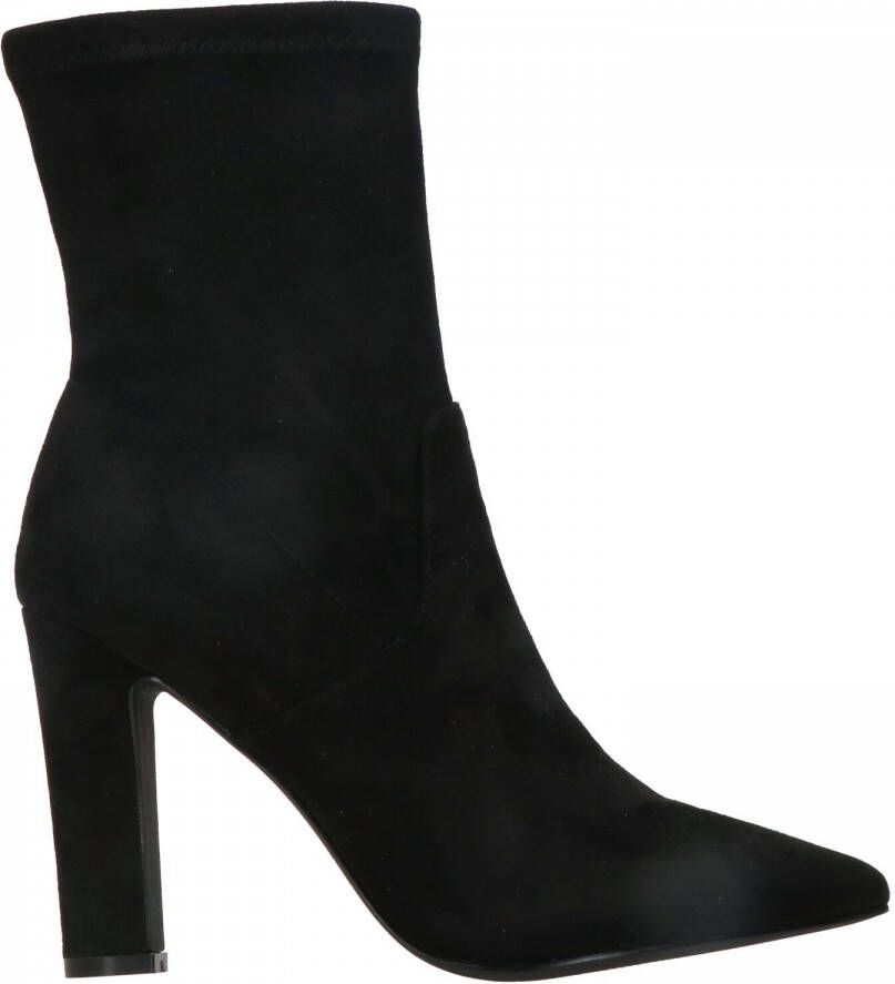 POELMAN Posh enkellaars met hak Zwart Suedelook Enkellaars met hak Dames - Foto 2