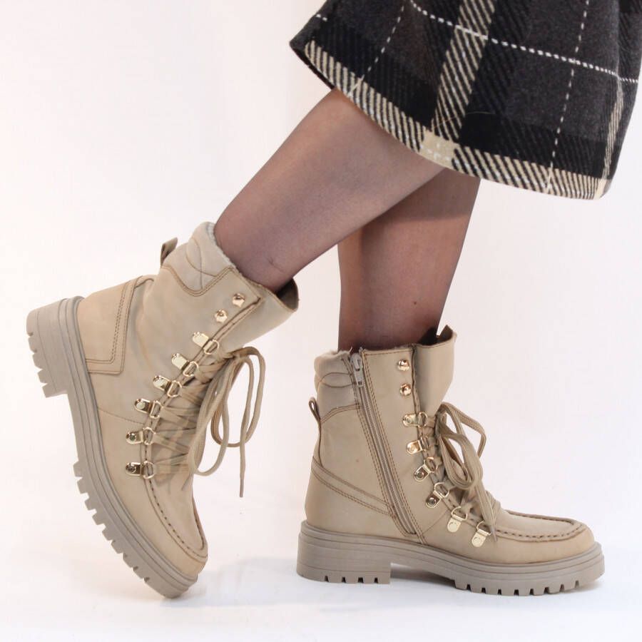 Ps poelman Veterboot Dames Beige