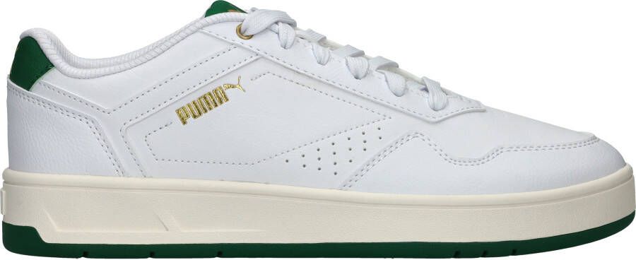 Puma Klassieke Court Sneaker met Groene en Gouden Accenten White - Foto 5
