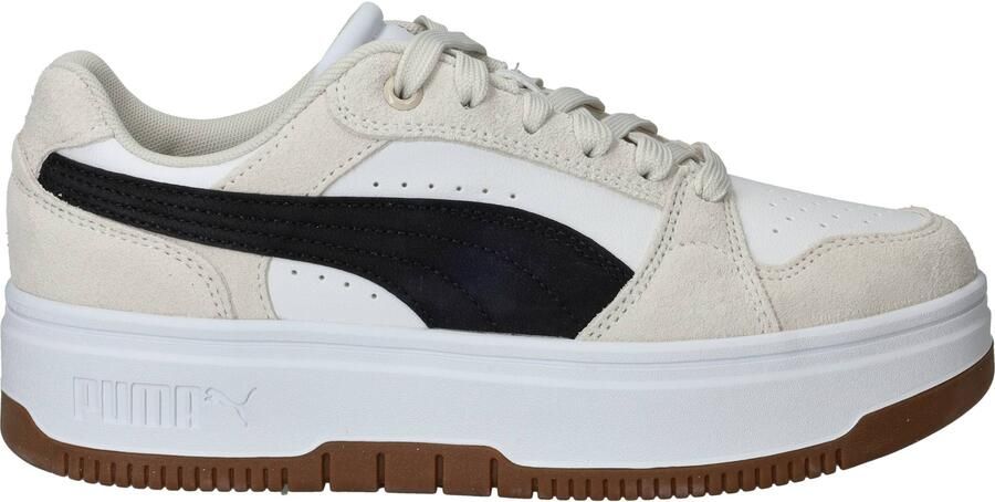 PUMA Rebound Femme Low SD Dames Sneakers White- Black-Frosted Ivory