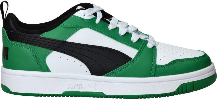 Puma Rebound V6 Lo sneakers wit zwart groen Leer Meerkleurig 26 - Foto 14