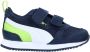 Puma R78 V Inf sneakers donkerblauw wit groen Jongens Meisjes Mesh Meerkleurig 22 - Thumbnail 6