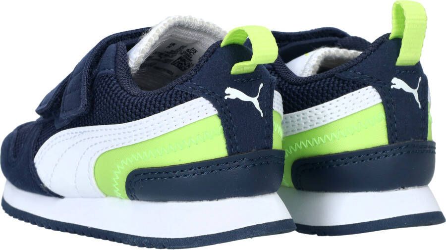 Puma R78 V Inf sneakers donkerblauw wit groen Jongens Meisjes Mesh Meerkleurig 22 - Foto 12