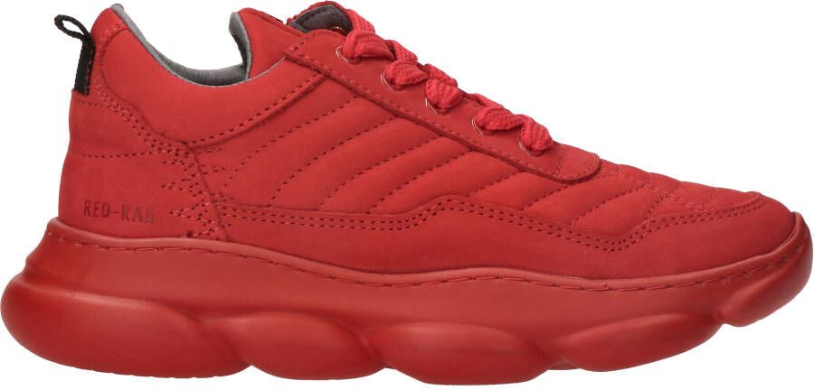 Red-Rag Jongens Veterschoenen & Klitteband Red rag 13541 424 Red Nubuck Rood - Foto 4