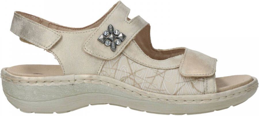 Remonte Dames Sandaal D7647 94 Lichtbeige Metallic - Foto 3