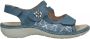 Remonte Dames Sandaal D7647 16 Jeansblauw Combi - Thumbnail 2