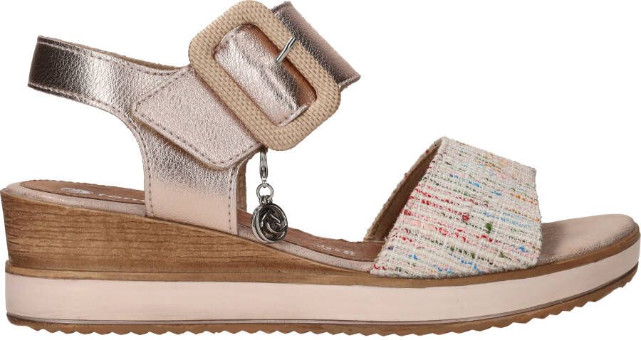 Remonte Sleehaksandaaltjes ELLE-Collection zomerschoen sandalen comfortschoen met klittenband onder de decoratieve gesp - Foto 3