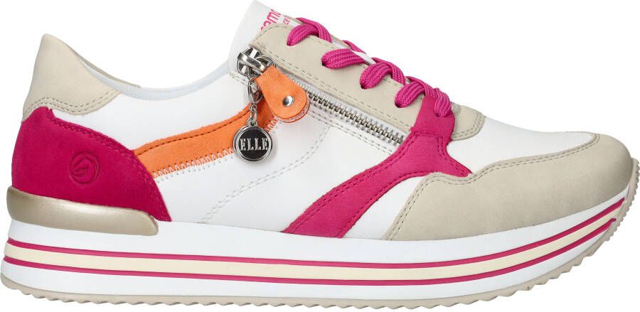 Remonte Lente Sneaker met Roze en Oranje Accenten Multicolor Heren - Foto 3