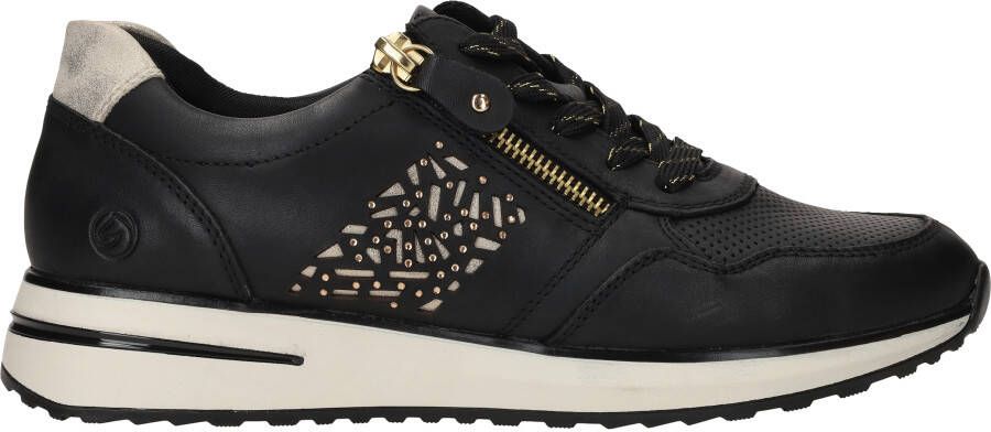 Remonte Zwarte Lite 'n Soft Sneakers met Gouden Details Black Dames - Foto 5
