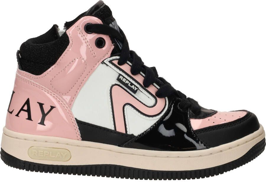 Replay Epic JR Mid Girl 7 JZ430020S-0746 Zwart Wit Roze - Foto 4