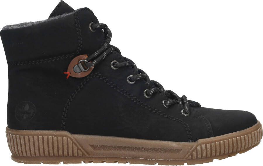 Rieker Comfortabele Zwarte Veterschoen voor Dames Zwart Dames - Foto 3