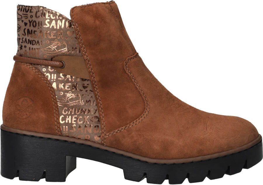 Rieker Korte Laars X5755-22 Bruin Warm Gevoerd - Foto 2