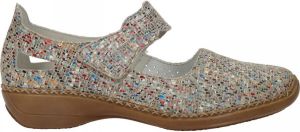 Rieker Klittenbandschoenen in gemêleerde look
