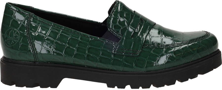Rieker Groene Animal Print Loafer Instapper Green Dames - Foto 3