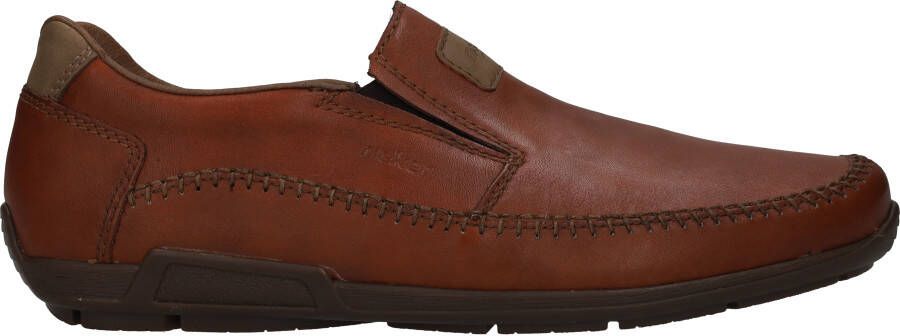 Rieker Stijlvolle leren instapper voor heren Brown Heren Schoenen