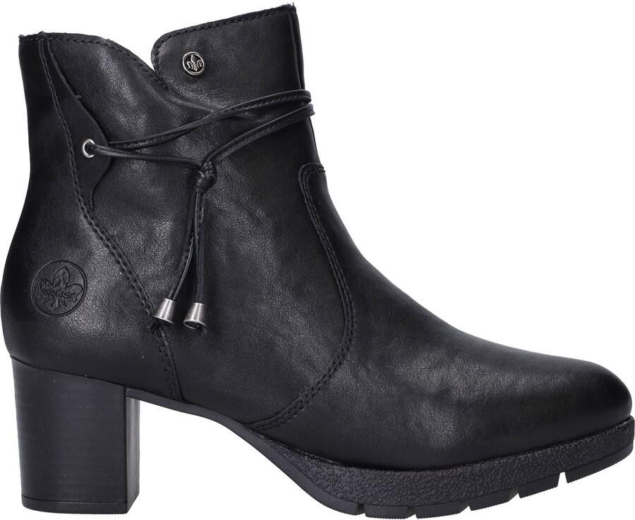 Rieker Laarsjes Zakelijke enkellaars blokhak boots in smalle vorm