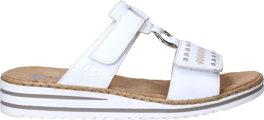 Rieker Slippers sleehak zomerschoen pantoffels met praktisch klittenband - Foto 6