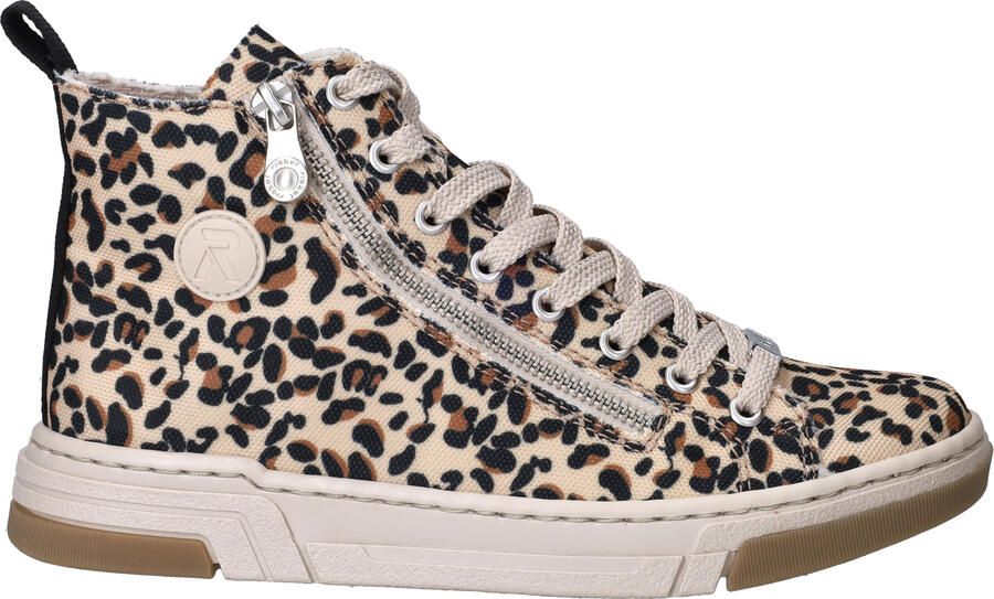 Rieker sneakers met panterprint beige zwart - Foto 7