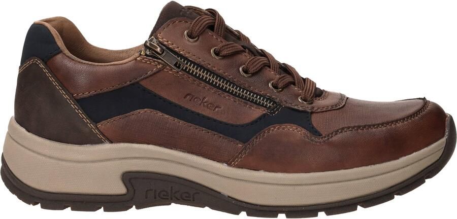 Rieker Sneakers vrijetijdsschoen halfschoen veterschoen met gepolsterde schacht - Foto 2
