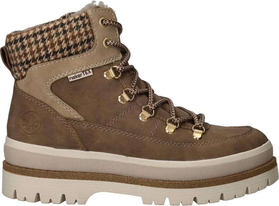 Rieker Dames Y6210 Veterschoenen TEX Plateauzool Beige - Foto 16