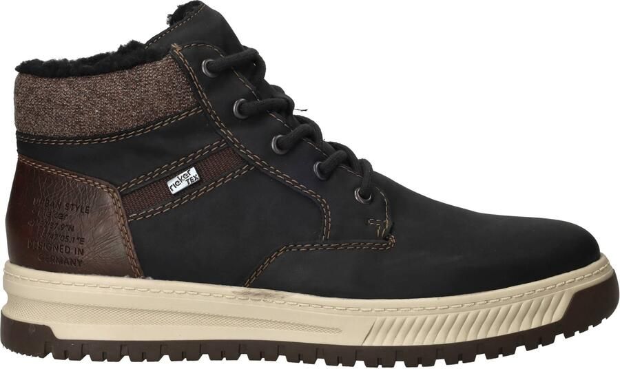 Rieker Veterlaarzen 'Stiefel Herren 38542-00 Echtleder in schwarz' zwart