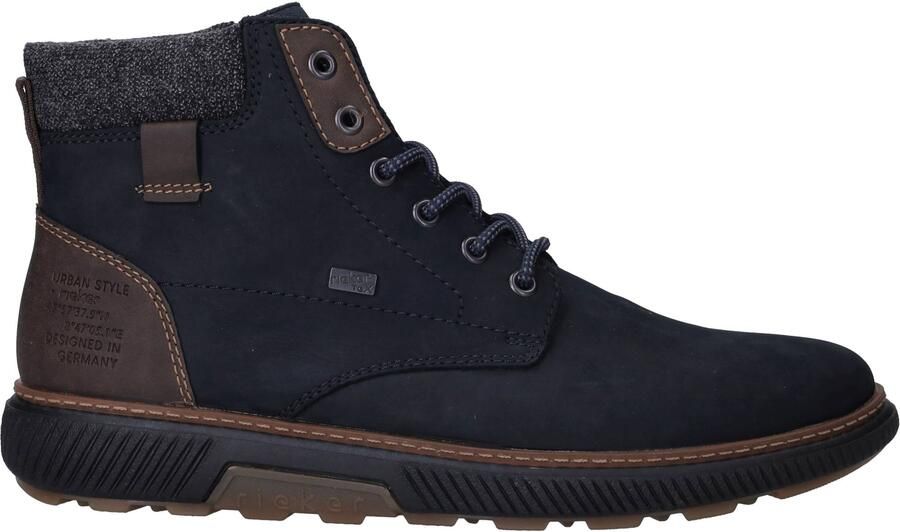 Rieker Winterlaarzen high top sneaker veterschoen met tex-membraan smalle vorm
