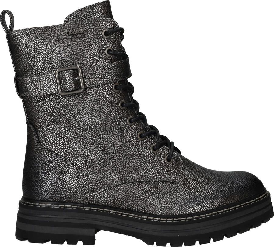 Rieker Veterboot 93024-90 Zilver Platinum Warm Gevoerd