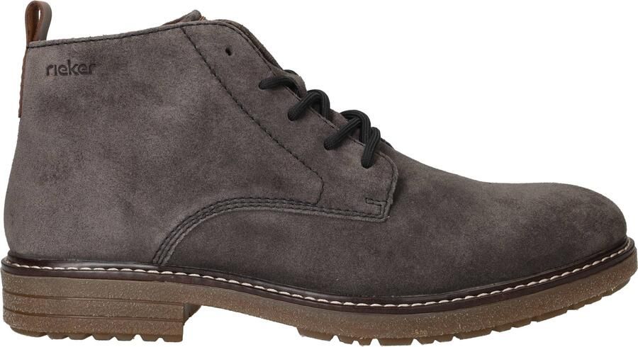 Rieker -art-33106 45-heren-veter rits-grijs-suede