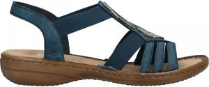 Rieker Sandaaltje met aantrekkelijke applicatie Donkerblauw
