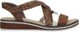 Rieker Comfortabel Sandalen Plat cognac - Thumbnail 2