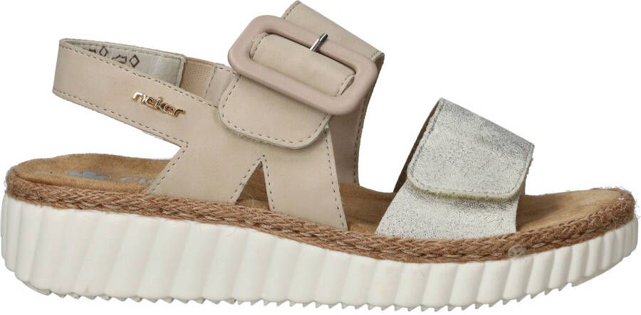 Rieker Sandalen zomerschoen sandaal sleehak met twee klittenbandsluitingen - Foto 7