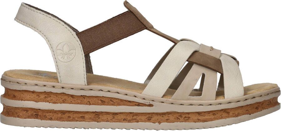 Rieker Beige Taupe Gevlochten Sandaal Beige Dames - Foto 4