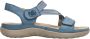 Rieker Blauwe Comfort Sandaal met Klittenbandsluiting Blue Dames - Thumbnail 200